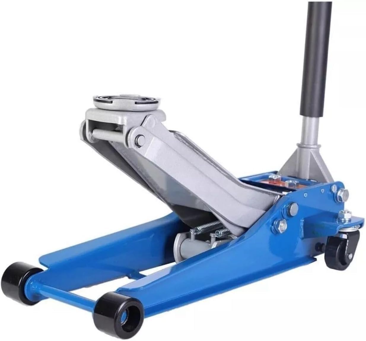 Cric Idraulico per Auto, Sollevatore Professionale 4T, Ruote Bidirezionali a Cuscinetto, Assetto super Ribassato per Veicoli, Crick per Auto con Alzata doppio Pistone, Valvola di Sicurezza.