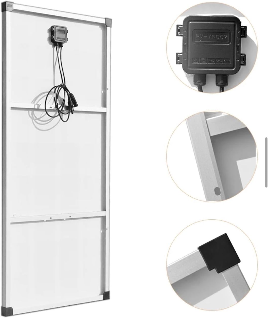 Pannello Solare Fotovoltaico 250W 12/18V Dimensioni: 148 × 67 × 3 cm Monocristallino Adatto Veicoli, camper e barche