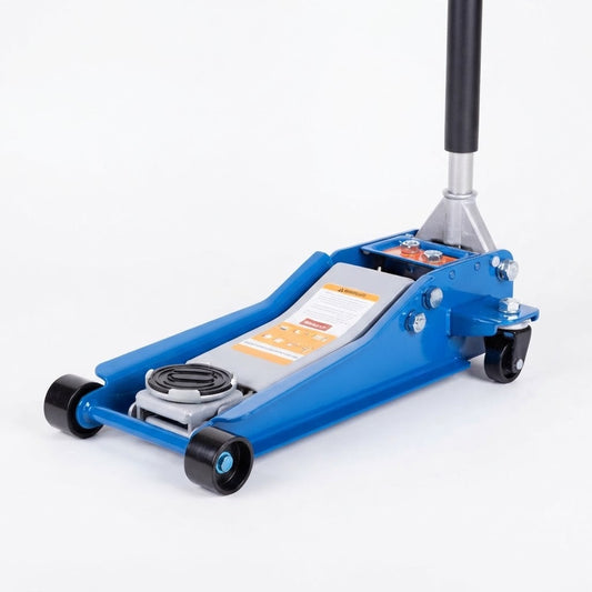 Cric Idraulico per Auto, Sollevatore Professionale 4T, Ruote Bidirezionali a Cuscinetto, Assetto super Ribassato per Veicoli, Crick per Auto con Alzata doppio Pistone, Valvola di Sicurezza.