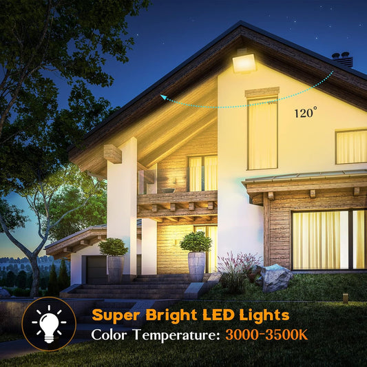Faretto a LED da 30 W, per esterni, super luminoso, 3000 K, IP65, per giardino, garage e campo sportivo, classe energetica A++, luce bianca calda