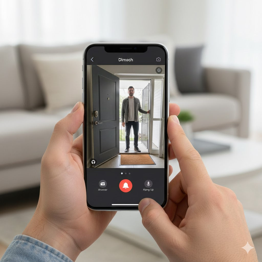 Videocitofono Smart WI-FI 2.4G Bianco/Nero