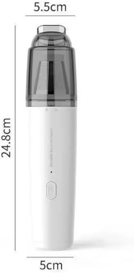 Aspirapolvere Portatile Senza Fili, Mini Aspiratore Ricaricabile USB, Aspirapolvere da Mano per Auto e Casa, Superfici,Bianco