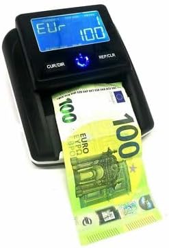 Rilevatore Banconote False Portatile LCD, Verifica Euro Professionale con Display Digitale, Dispositivo di Scansione Contante per Negozi e Uffici, Sistema di Controllo Valuta Compatto
