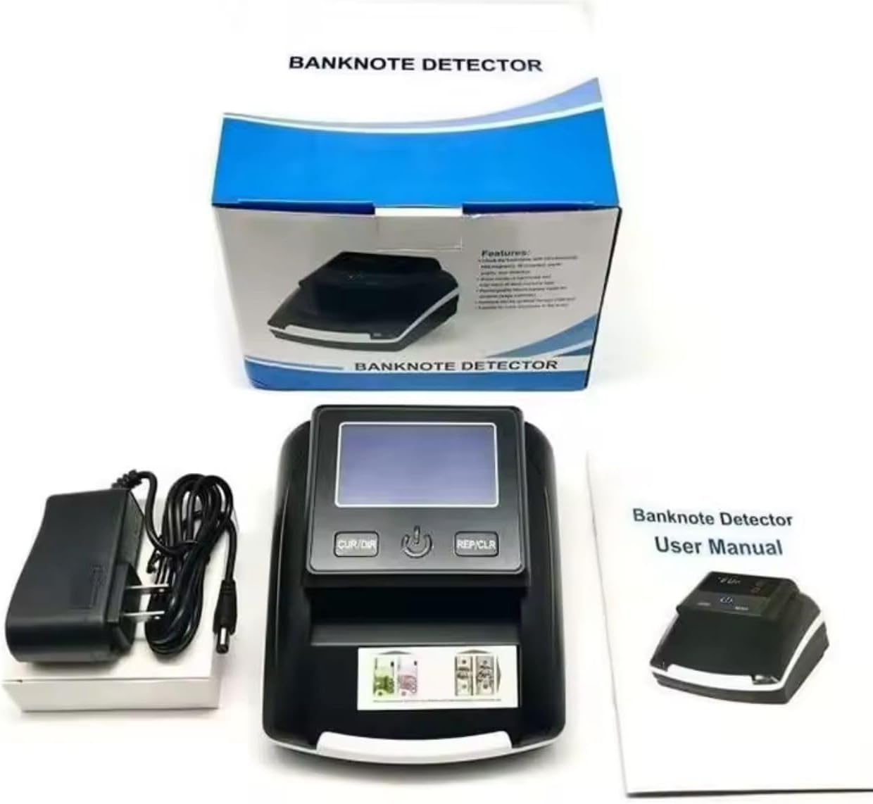 Rilevatore Banconote False Portatile LCD, Verifica Euro Professionale con Display Digitale, Dispositivo di Scansione Contante per Negozi e Uffici, Sistema di Controllo Valuta Compatto