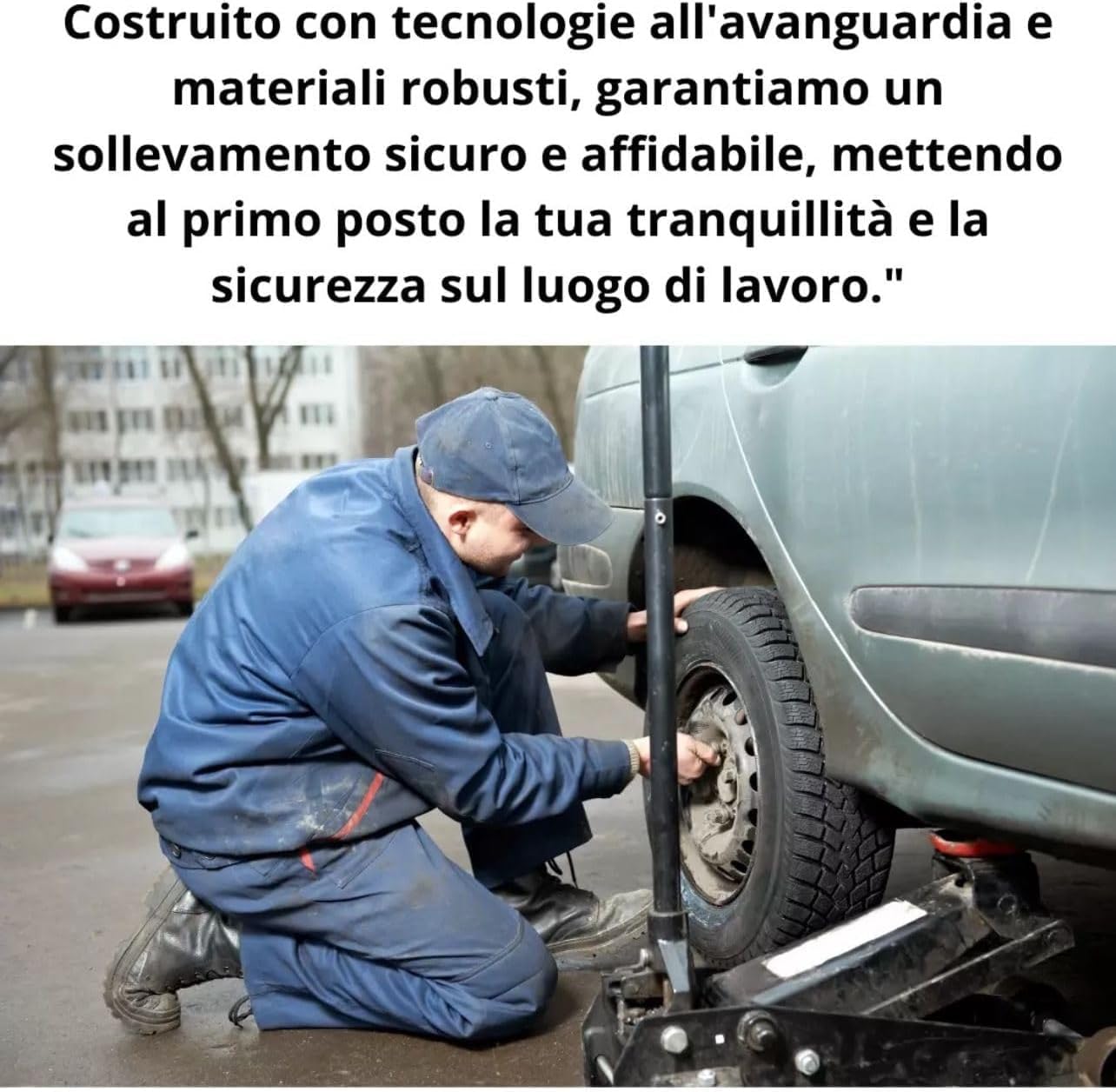 Cric Idraulico per Auto, Sollevatore Professionale 4T, Ruote Bidirezionali a Cuscinetto, Assetto super Ribassato per Veicoli, Crick per Auto con Alzata doppio Pistone, Valvola di Sicurezza.
