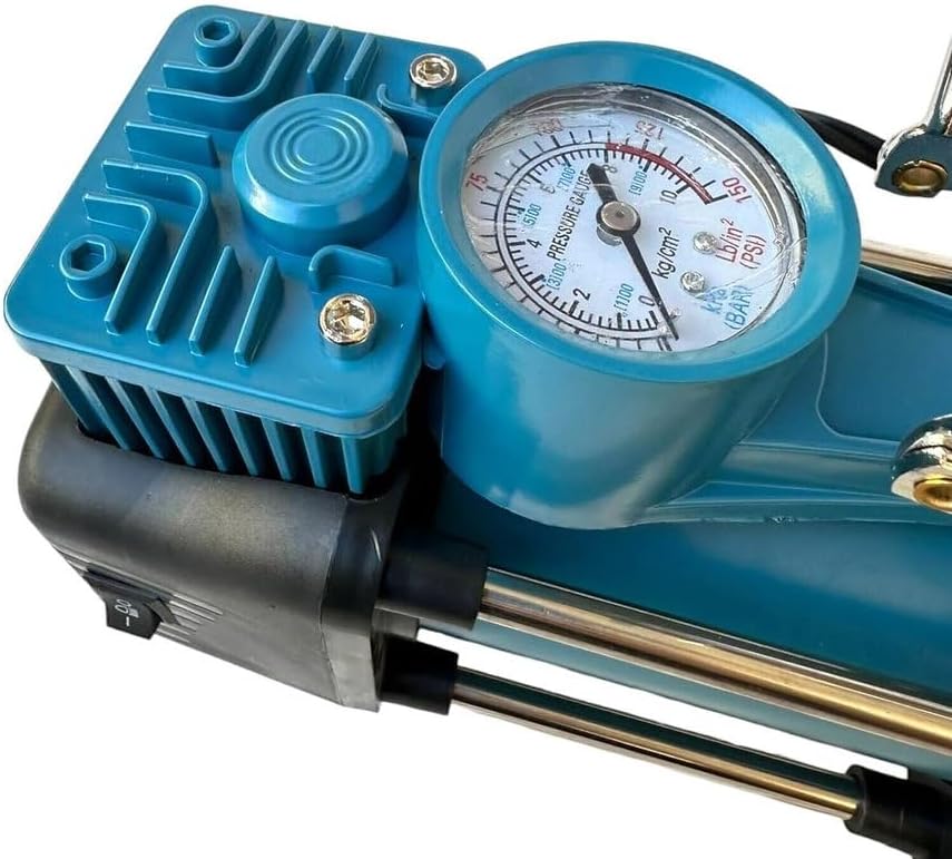 Compressore Aria Portatile Auto con Valigetta, Professionale 2 Cilindri 150PSI 12V 15 Amp Gonfiatore per Pneumatici per Auto Pompa per Auto Camper SUV Camion