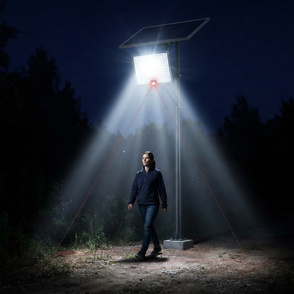 Faro LED Solare 5000W 320 LED IP66 Telecomando Luce 6500K 12h Luce Bianca