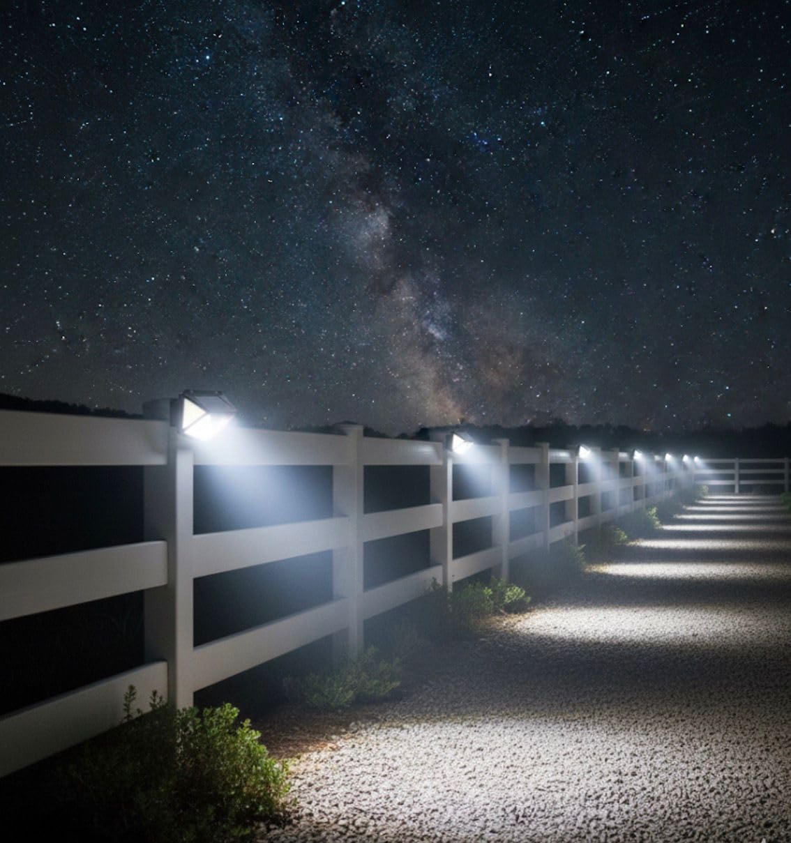 Generico 4x Faretto Faro solare 300 Led con sensore di movimento impermeabile da esterno 900LM IP65 Luce Bianca Fredda [Classe di efficienza energetica A]