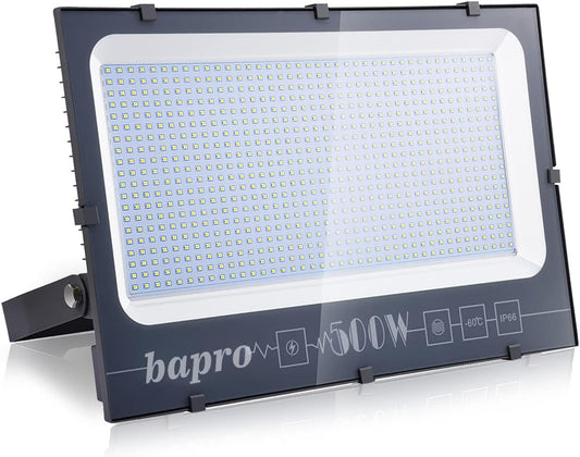 Faro Led Esterno 500W per Esterno 6000K Luce Bianca Proiettore Moda Leggero, Faro Impermeabile IP66 per Giardino Cortile, Lampada Luce Potente Super Luminosa [Classe Energetica A++]