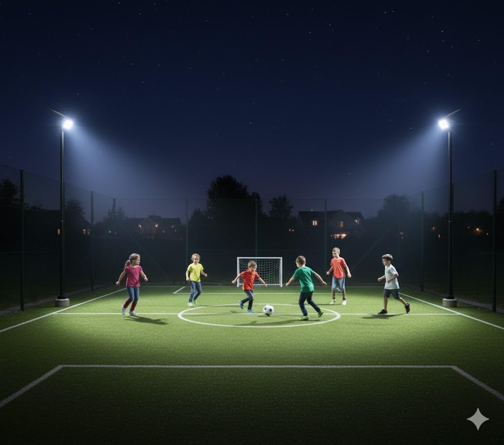 Generico Lampada LED da Esterno 200W, Faretto Solare da Parete con Asta Articolata, Illuminazione per Esterni, Pannello Solare Integrato [Classe di efficienza energetica A]