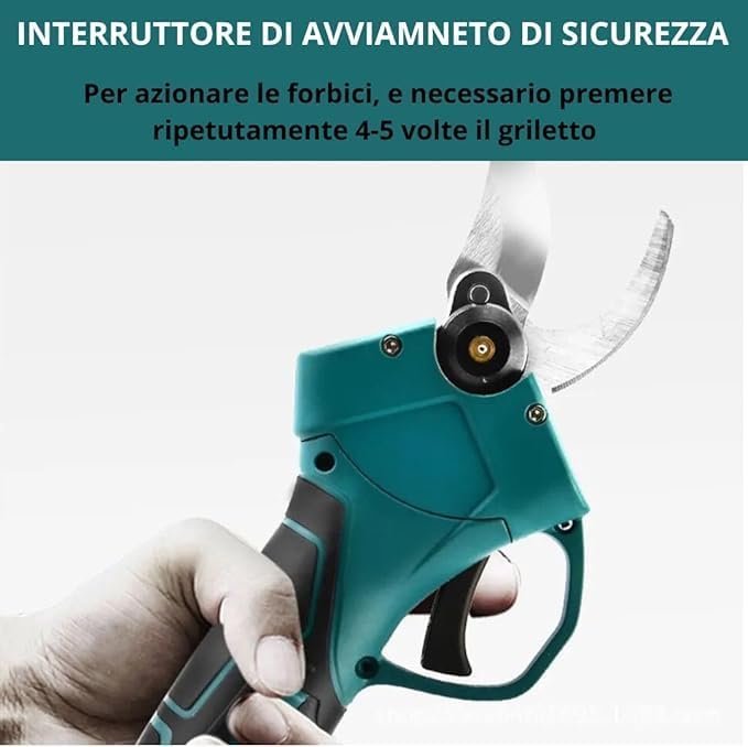 Kit Potatura Motosega + Forbice Elettrico Doppia Batteria 48V 2000Mah a Litio Completo di Valigetta Rigida Protettiva Trincia Rami,Cesoia,da Potatura