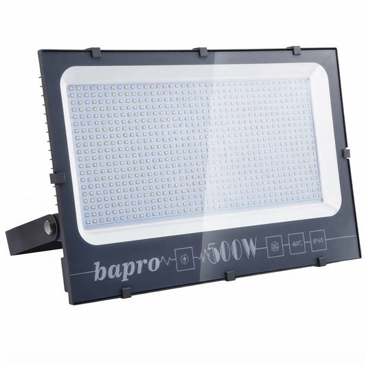 Faro Led Esterno 500W per Esterno 6000K Luce Bianca Proiettore Moda Leggero, Faro Impermeabile IP66 per Giardino Cortile, Lampada Luce Potente Super Luminosa [Classe Energetica A++]