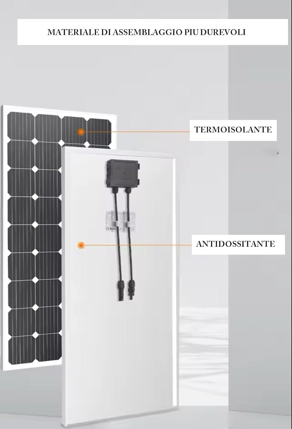 Pannello Solare Fotovoltaico 250W 12/18V Dimensioni: 148 × 67 × 3 cm Monocristallino Adatto Veicoli, camper e barche