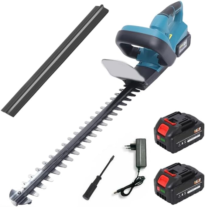 TAGLIASIEPI CON DOPPIA BATTERIA LITIO 48V LAMA DA 40cm TAGLIAERBA SENZA FILO GIARDINO SIEPI FAO DA TE PROFFESSIONALE