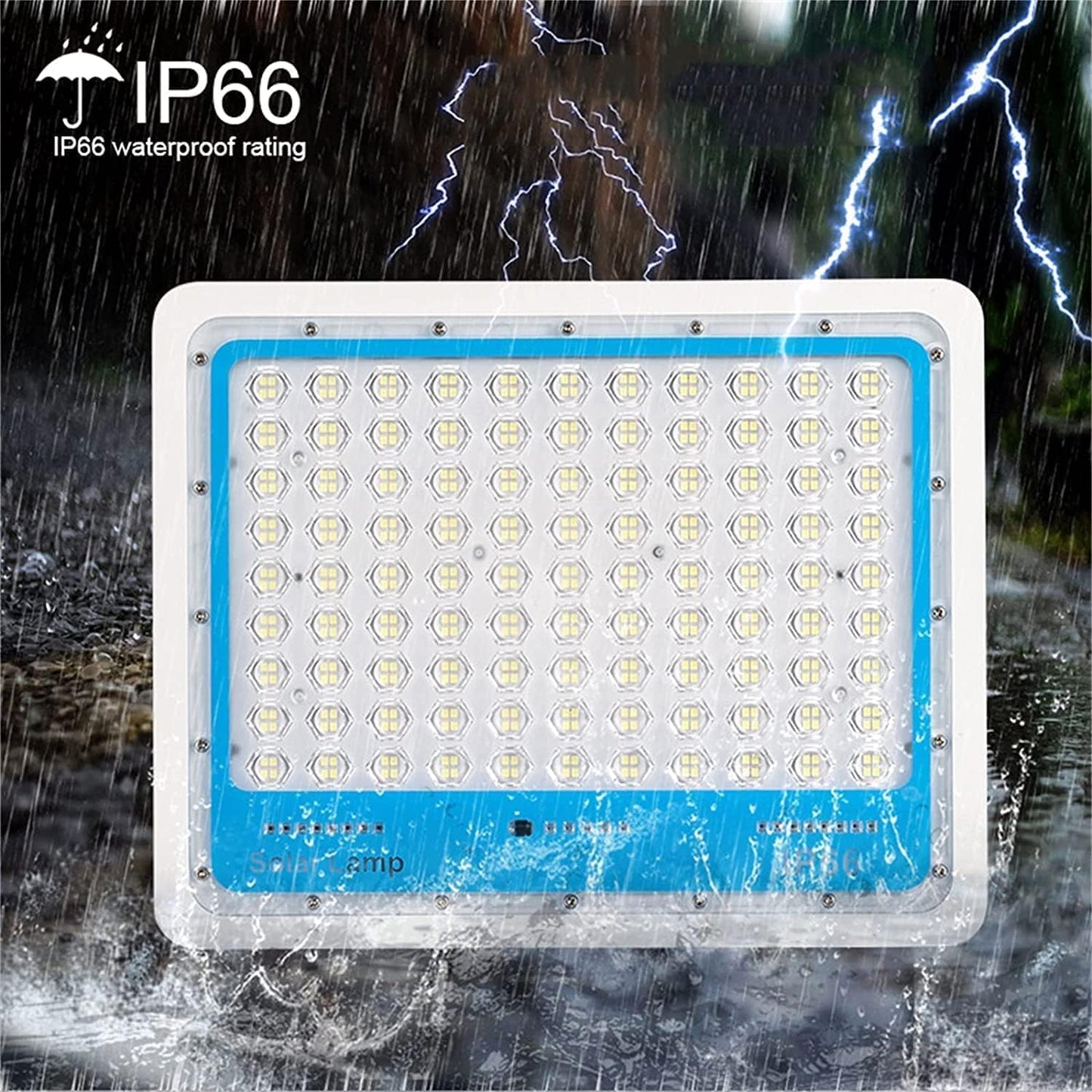 Faretto Led Esterno con Pannello Solare, Faro a Led da Giardino 1000w con Sensore Crepuscolare e Telecomando, Faretto Solare Impermeabile IP66. faro da esterno